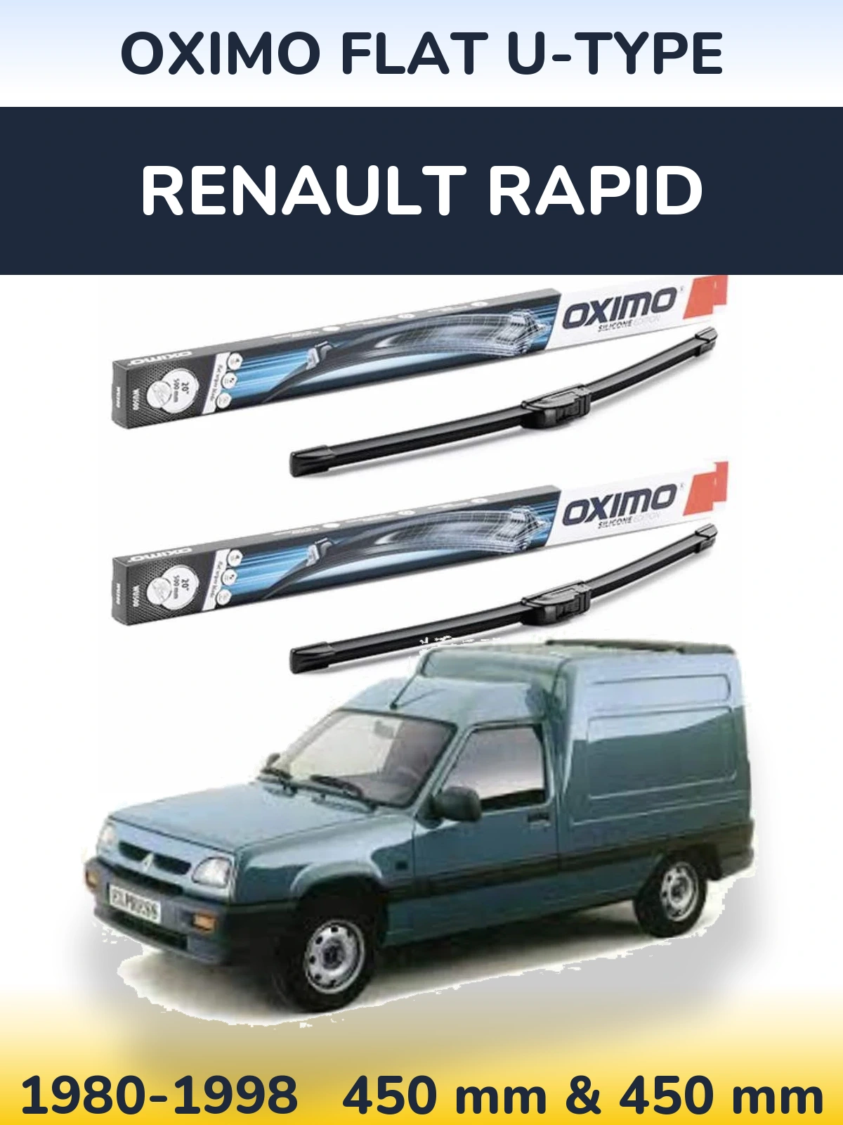 Ștergătoare Oximo Flat U-type pentru Renault Rapid
