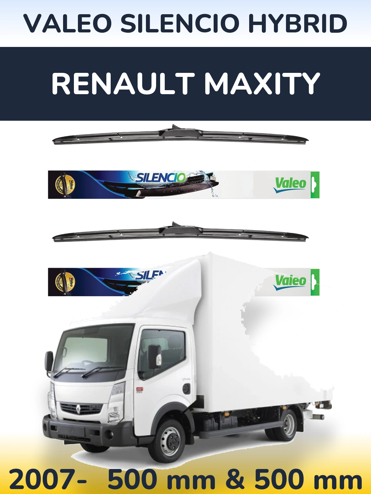 Ștergătoare Valeo Silencio Hybrid pentru Renault Maxity