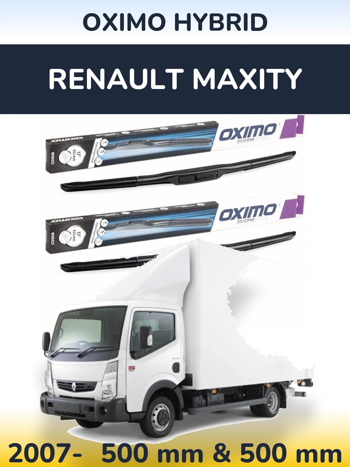 Ștergătoare Oximo Hybrid pentru Renault Maxity