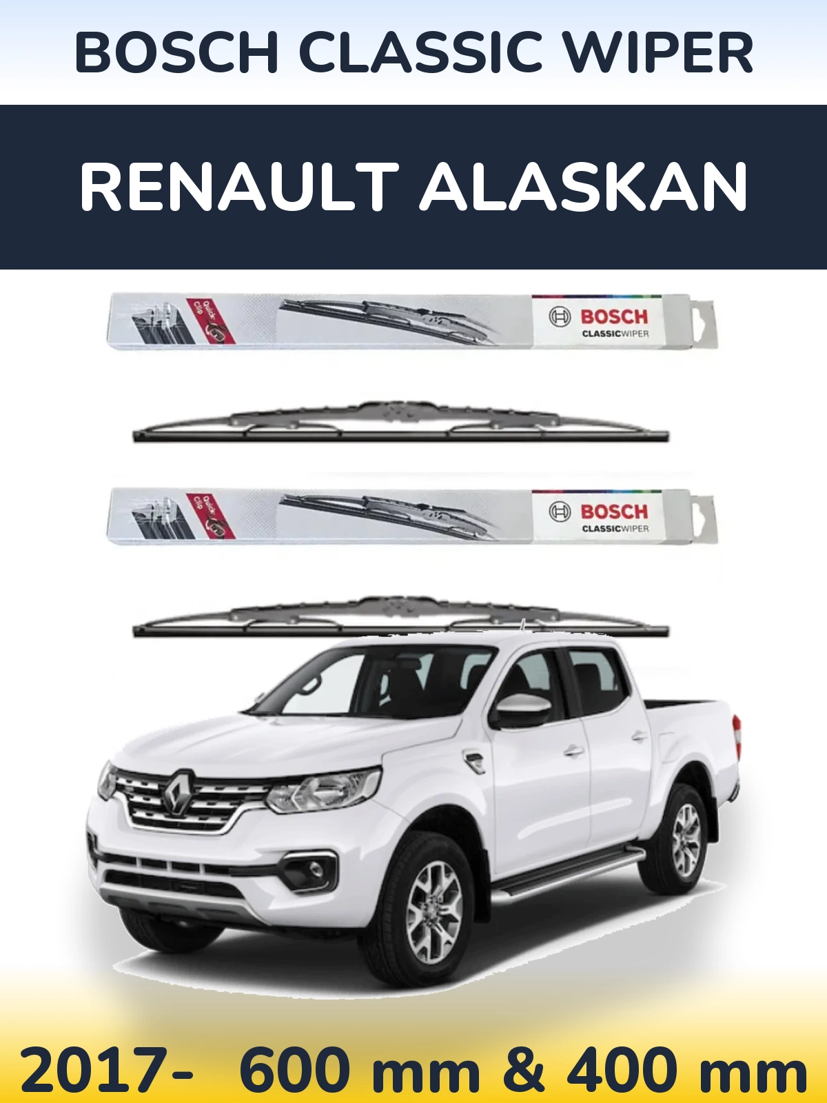 Ștergătoare BOSCH Classic Wiper pentru Renault Alaskan