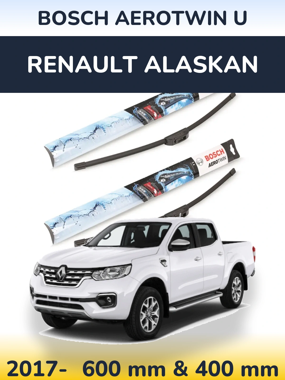 Ștergătoare BOSCH AeroTwin U pentru Renault Alaskan