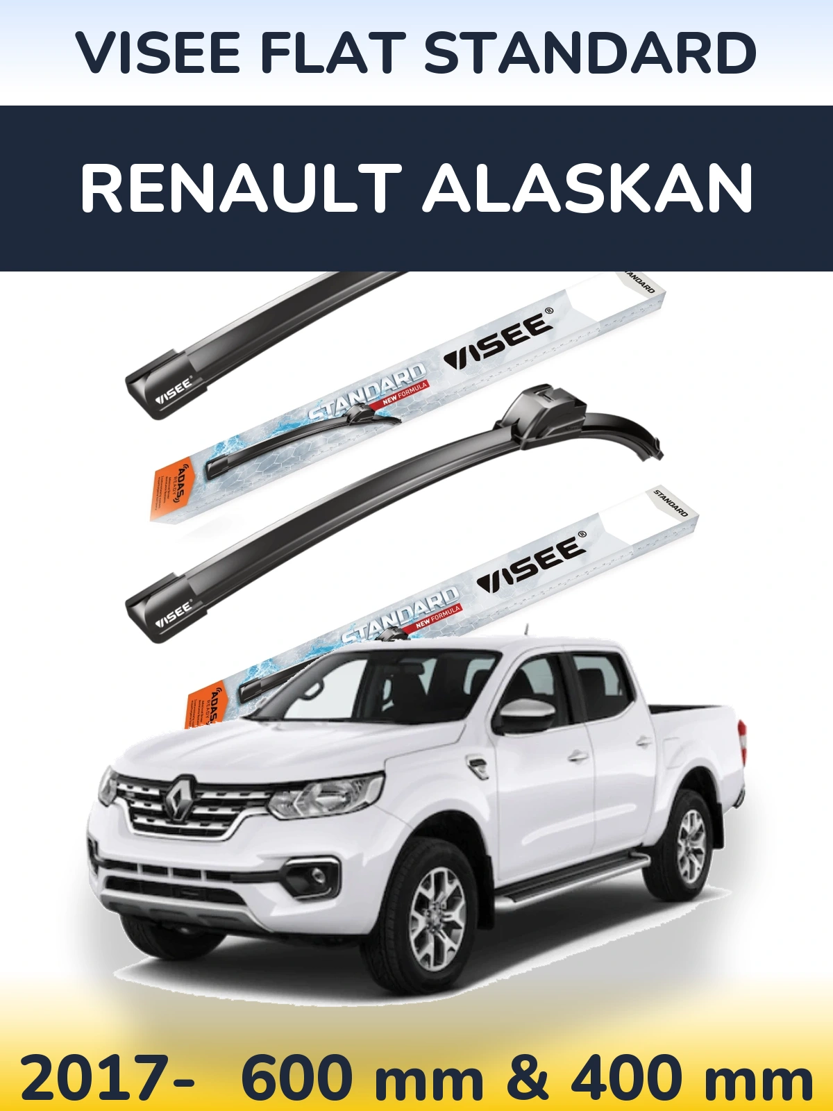 Ștergătoare VISEE FLAT STANDARD pentru Renault Alaskan