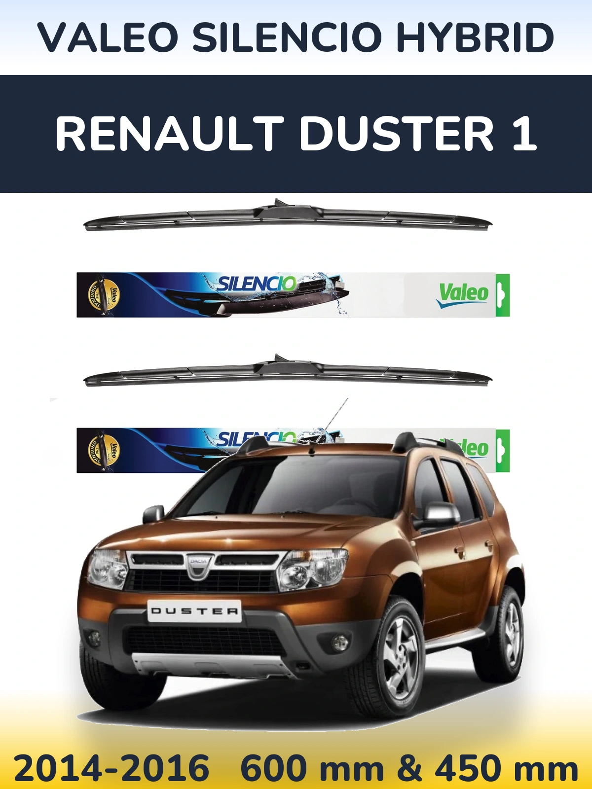 Ștergătoare Valeo Silencio Hybrid pentru Renault Duster 1