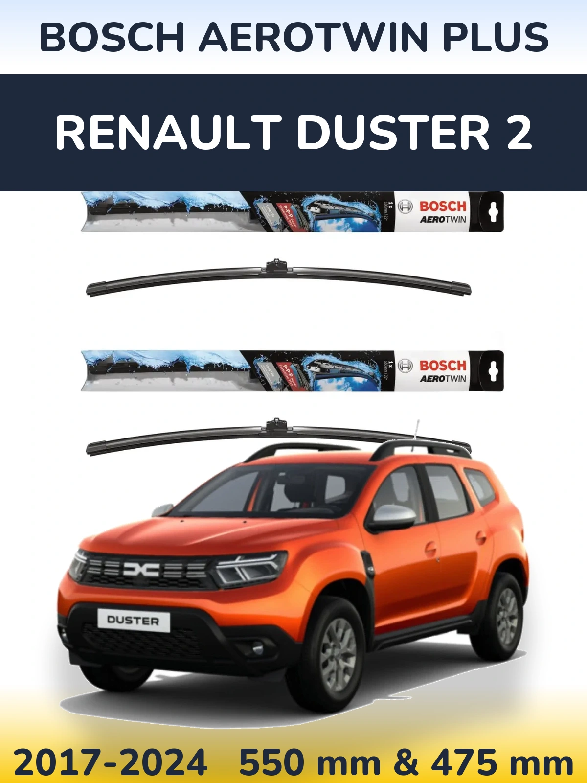 Ștergătoare BOSCH AeroTwin Plus pentru Renault Duster 2