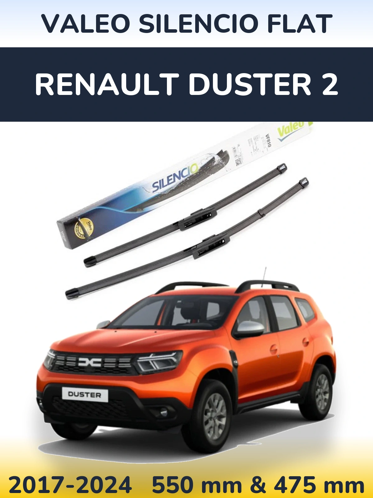 Ștergătoare Valeo Silencio Flat pentru Renault Duster 2