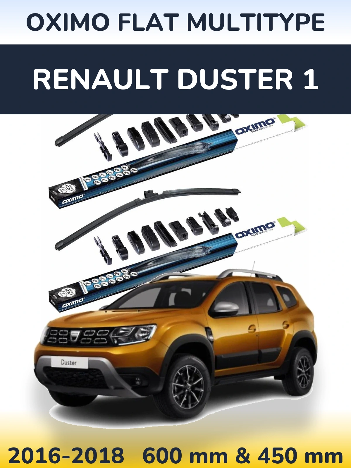 Ștergătoare Oximo Flat MultiTipe pentru Renault Duster 1