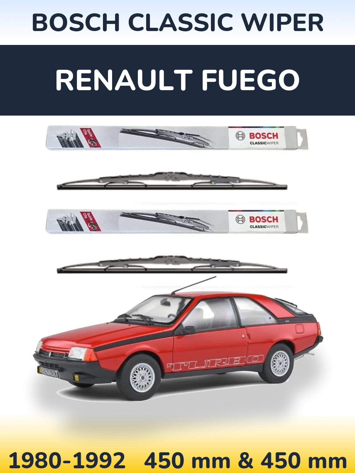 Ștergătoare BOSCH Classic Wiper pentru Renault Fuego