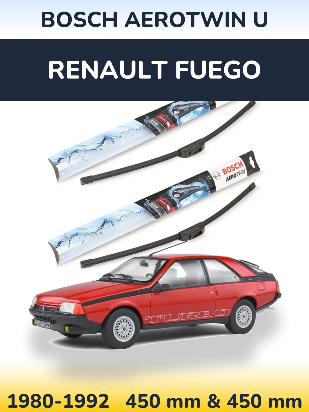 Ștergătoare BOSCH AeroTwin U pentru Renault Fuego