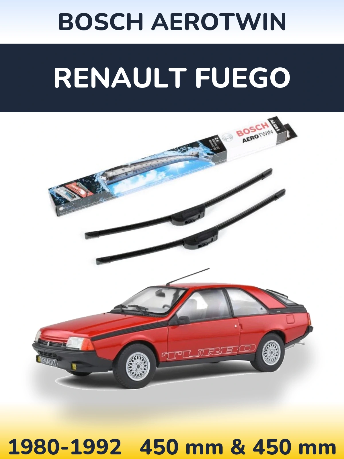 Ștergătoare BOSCH AeroTwin pentru Renault Fuego