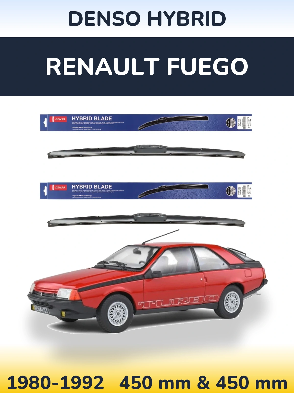 Ștergătoare Denso Hybrid pentru Renault Fuego
