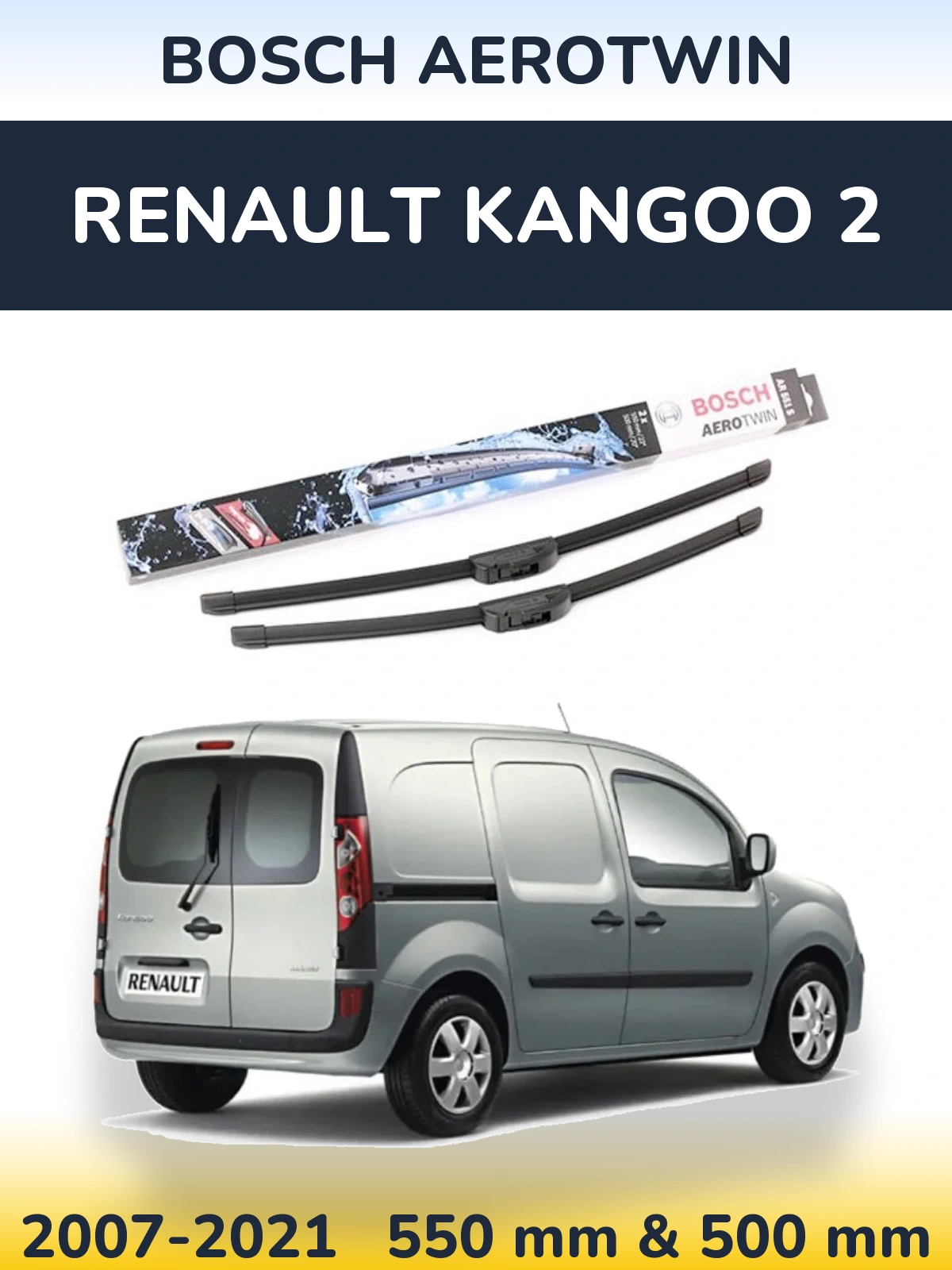 Ștergătoare BOSCH AeroTwin pentru Renault Kangoo 2