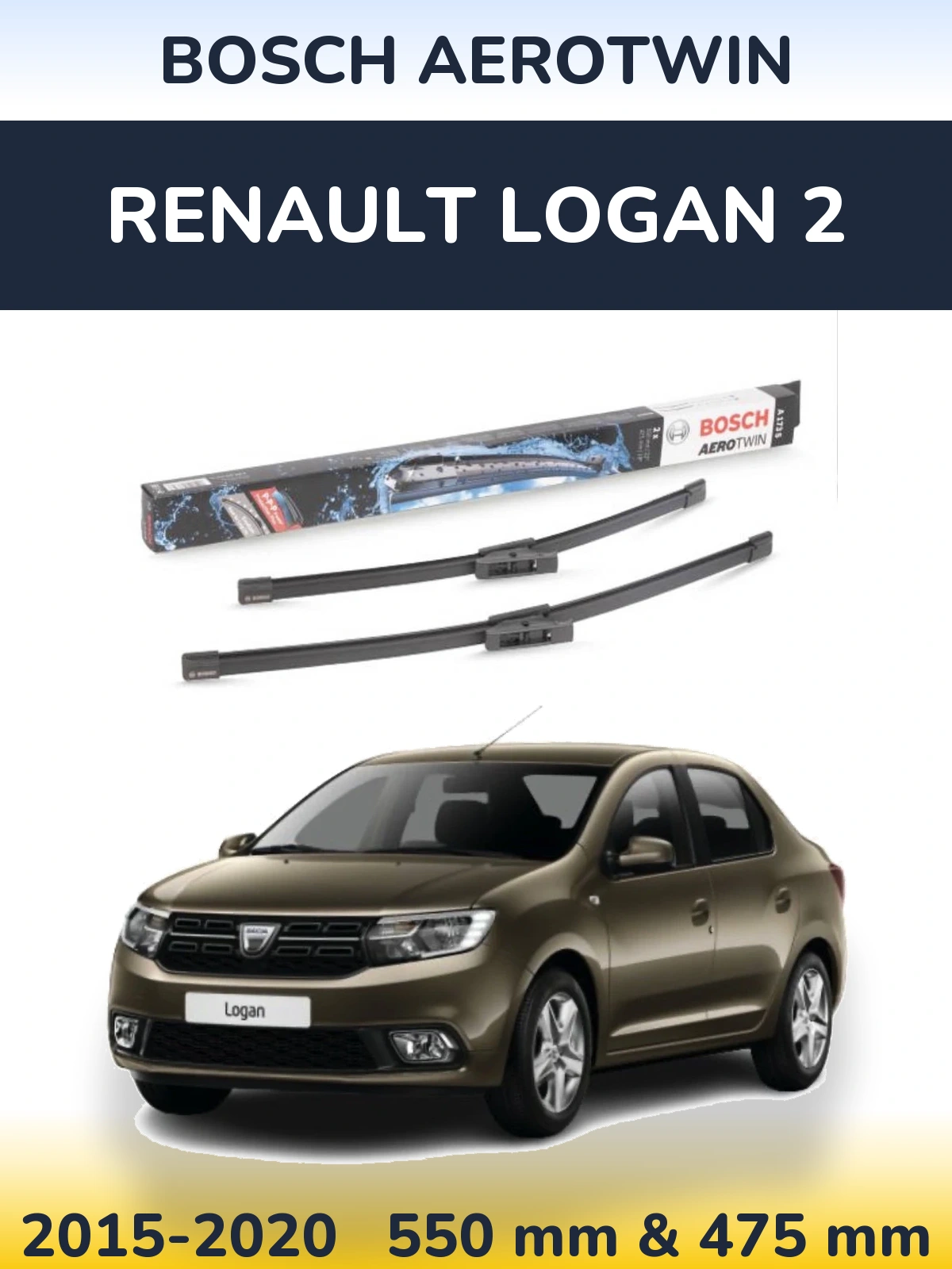 Ștergătoare BOSCH AeroTwin pentru Renault Logan 2