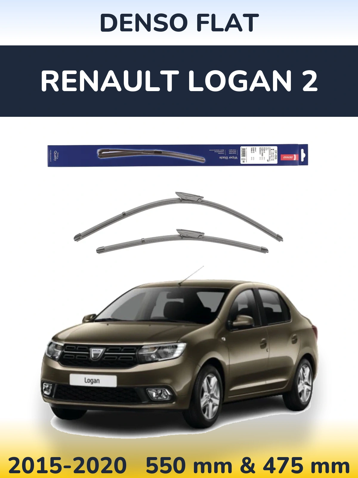 Ștergătoare Denso Flat pentru Renault Logan 2