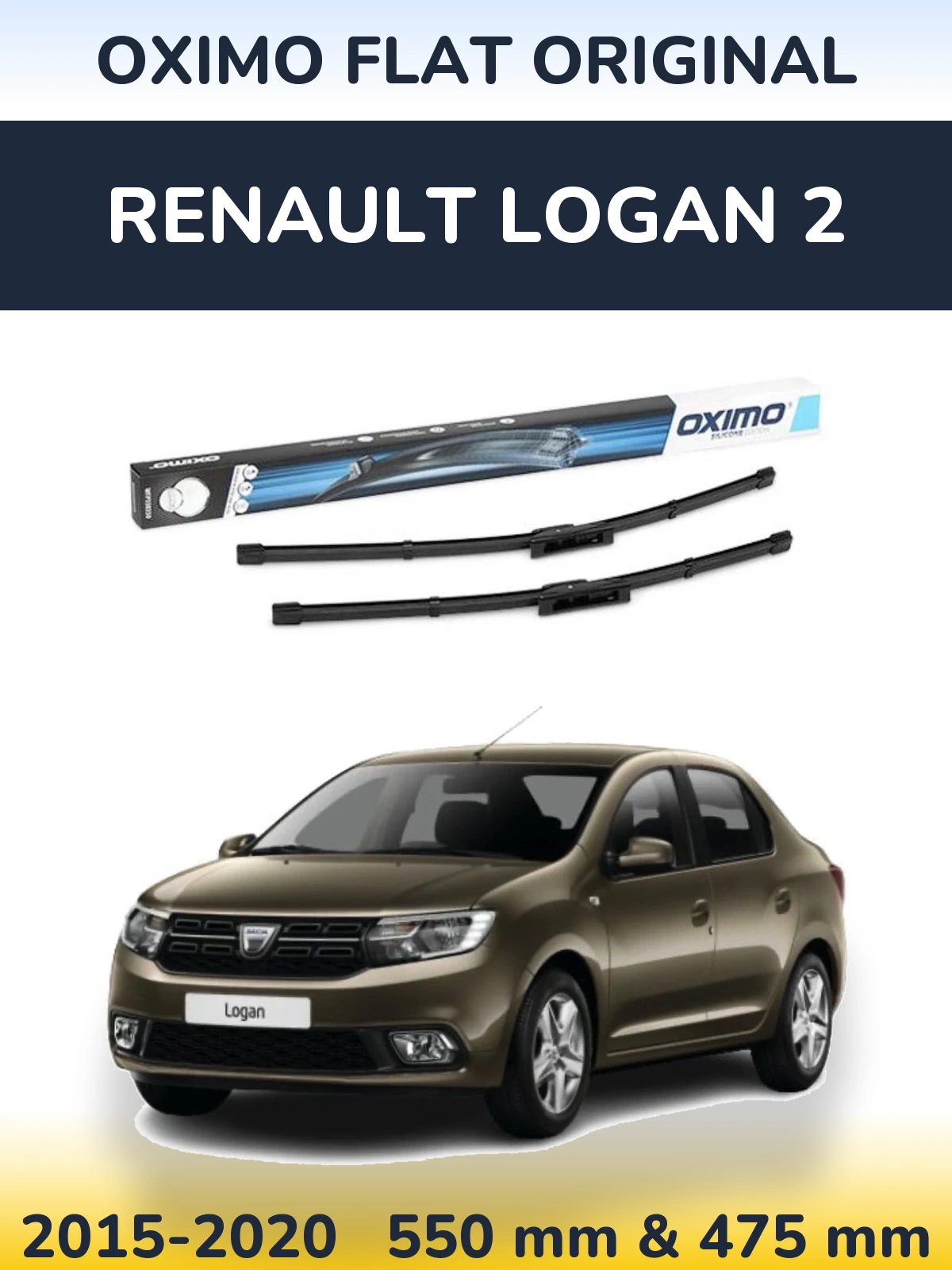 Ștergătoare Oximo Flat Original pentru Renault Logan 2