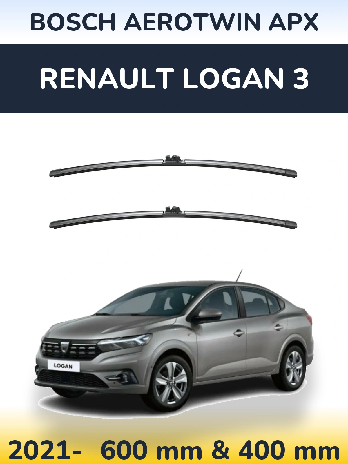 Ștergătoare BOSCH AeroTwin APX pentru Renault Logan 3