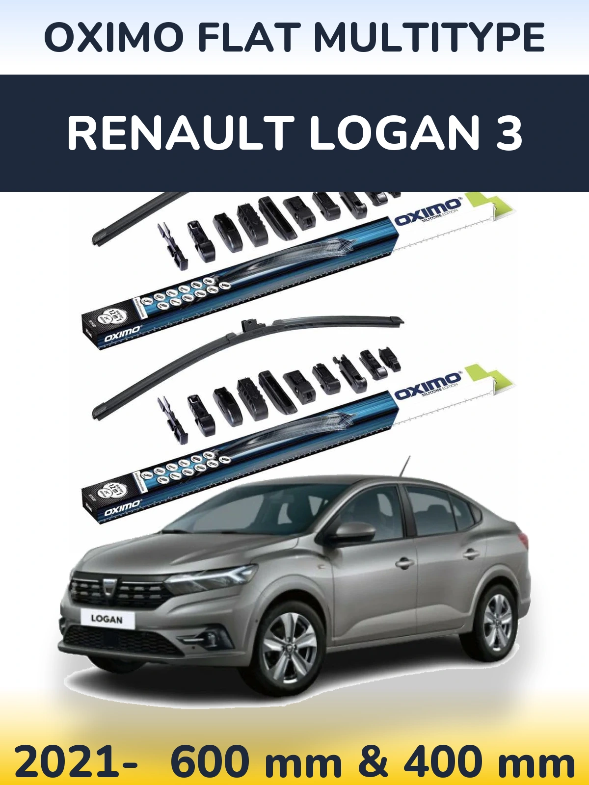 Ștergătoare Oximo Flat MultiTipe pentru Renault Logan 3
