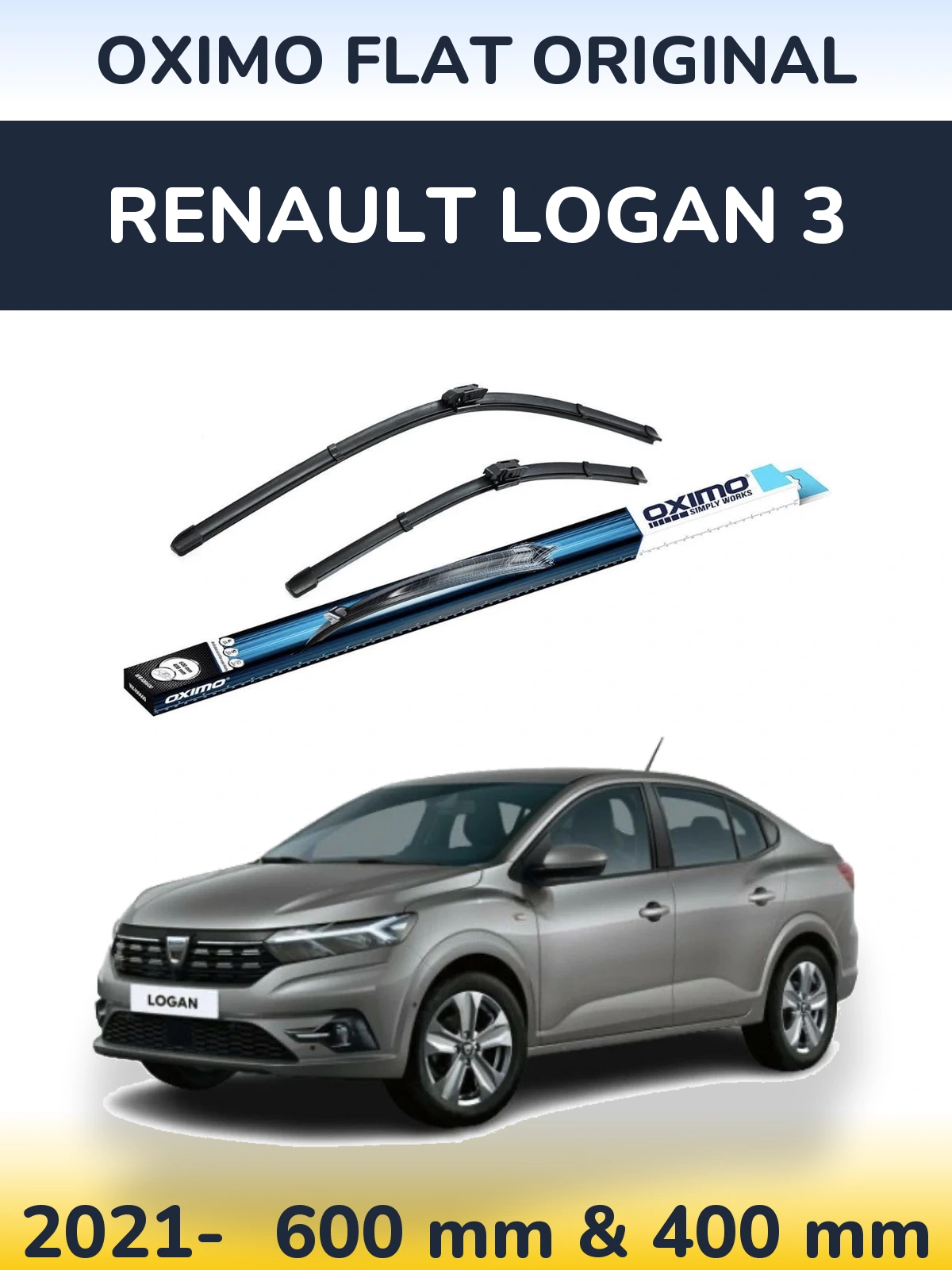 Ștergătoare Oximo Flat Original pentru Renault Logan 3