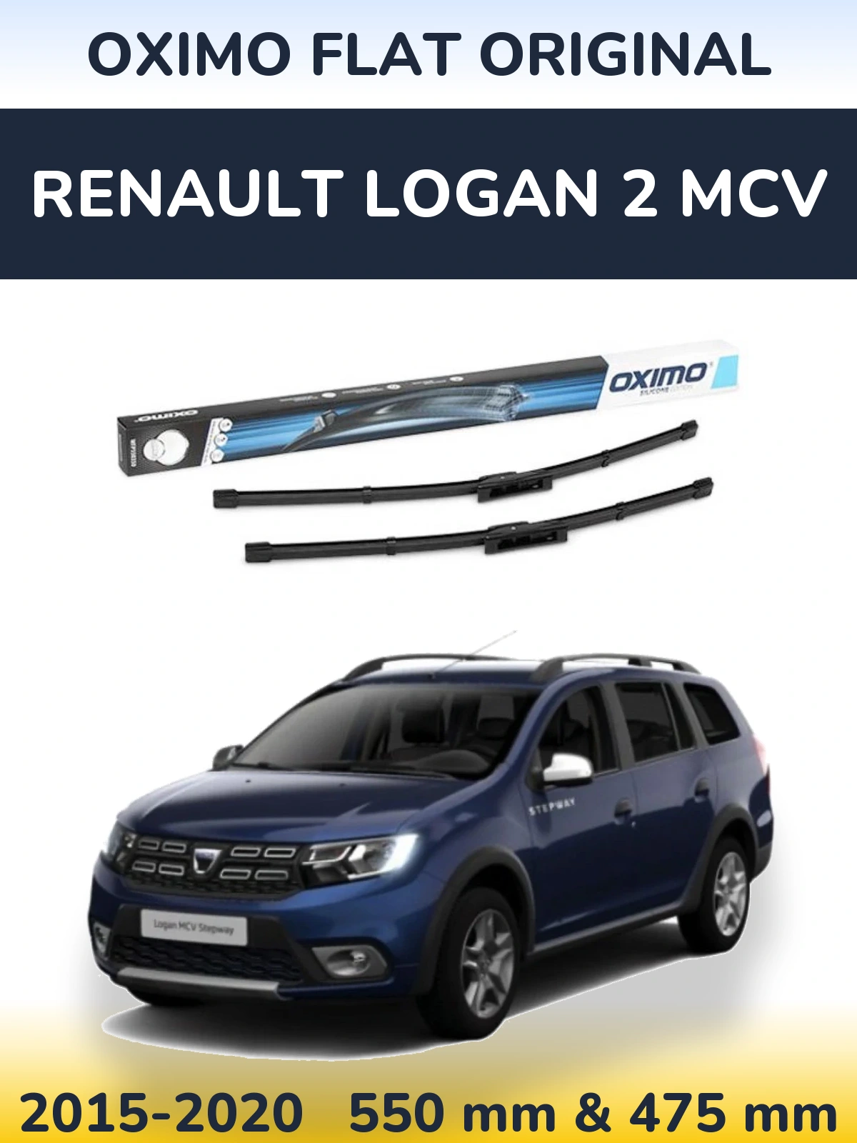 Ștergătoare Oximo Flat Original pentru Renault Logan 2 MCV