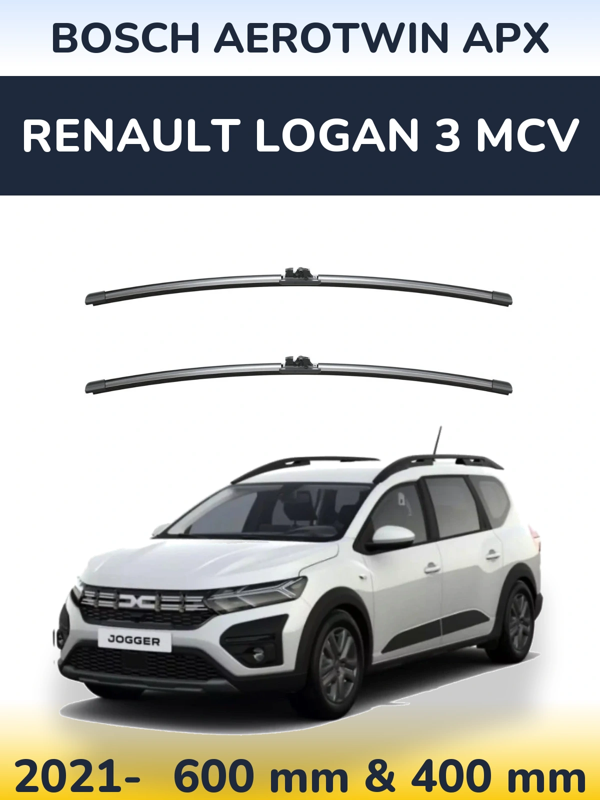 Ștergătoare BOSCH AeroTwin APX pentru Renault Logan 3 MCV