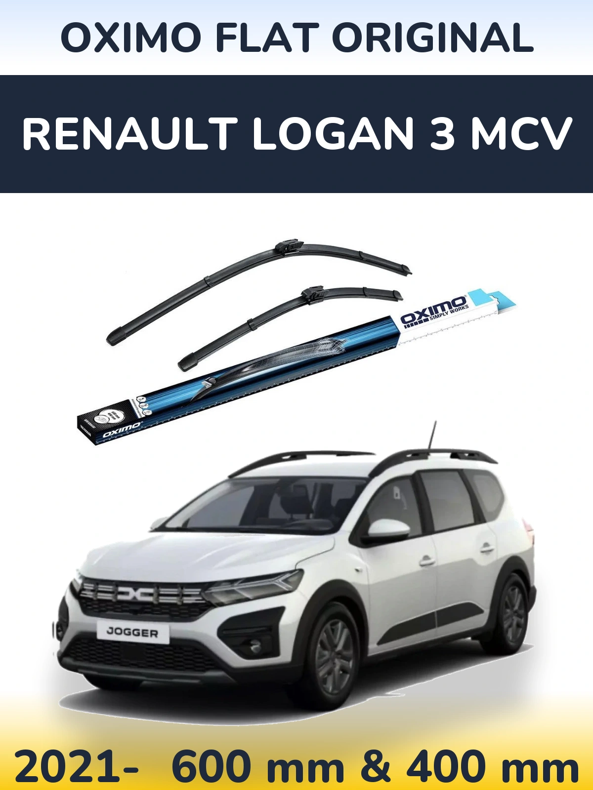 Ștergătoare Oximo Flat Original pentru Renault Logan 3 MCV
