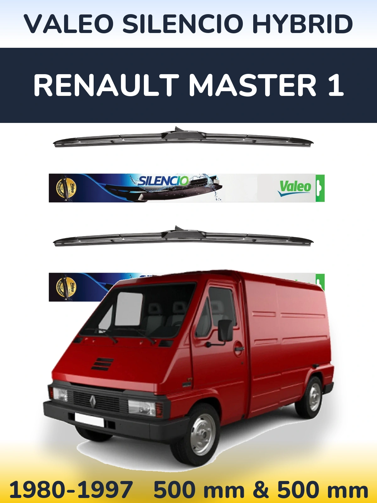Ștergătoare Valeo Silencio Hybrid pentru Renault Master 1