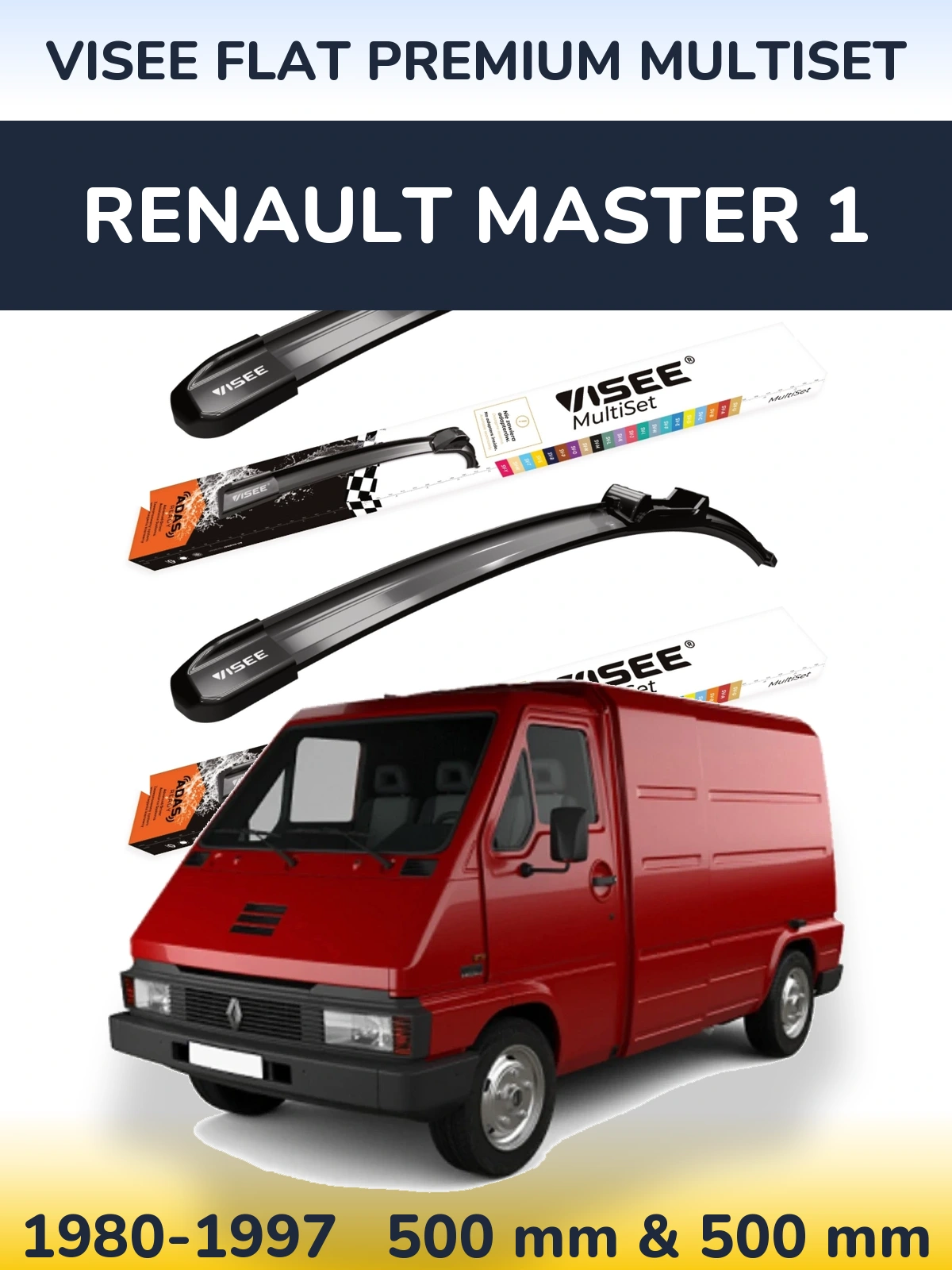 Ștergătoare VISEE FLAT PREMIUM MultiSet pentru Renault Master 1