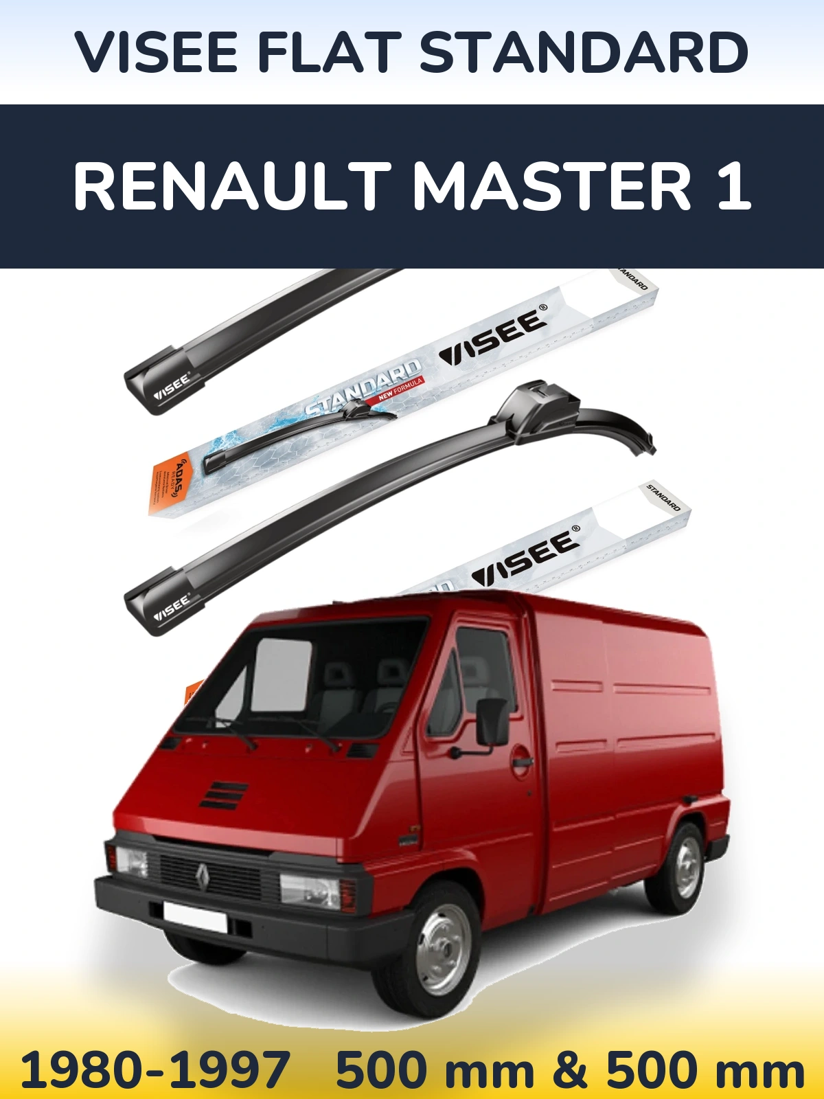 Ștergătoare VISEE FLAT STANDARD pentru Renault Master 1