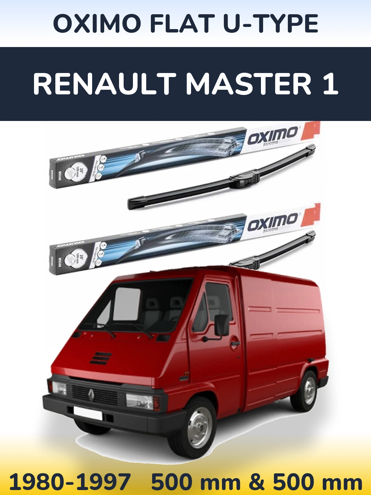Ștergătoare Oximo Flat U-type pentru Renault Master 1
