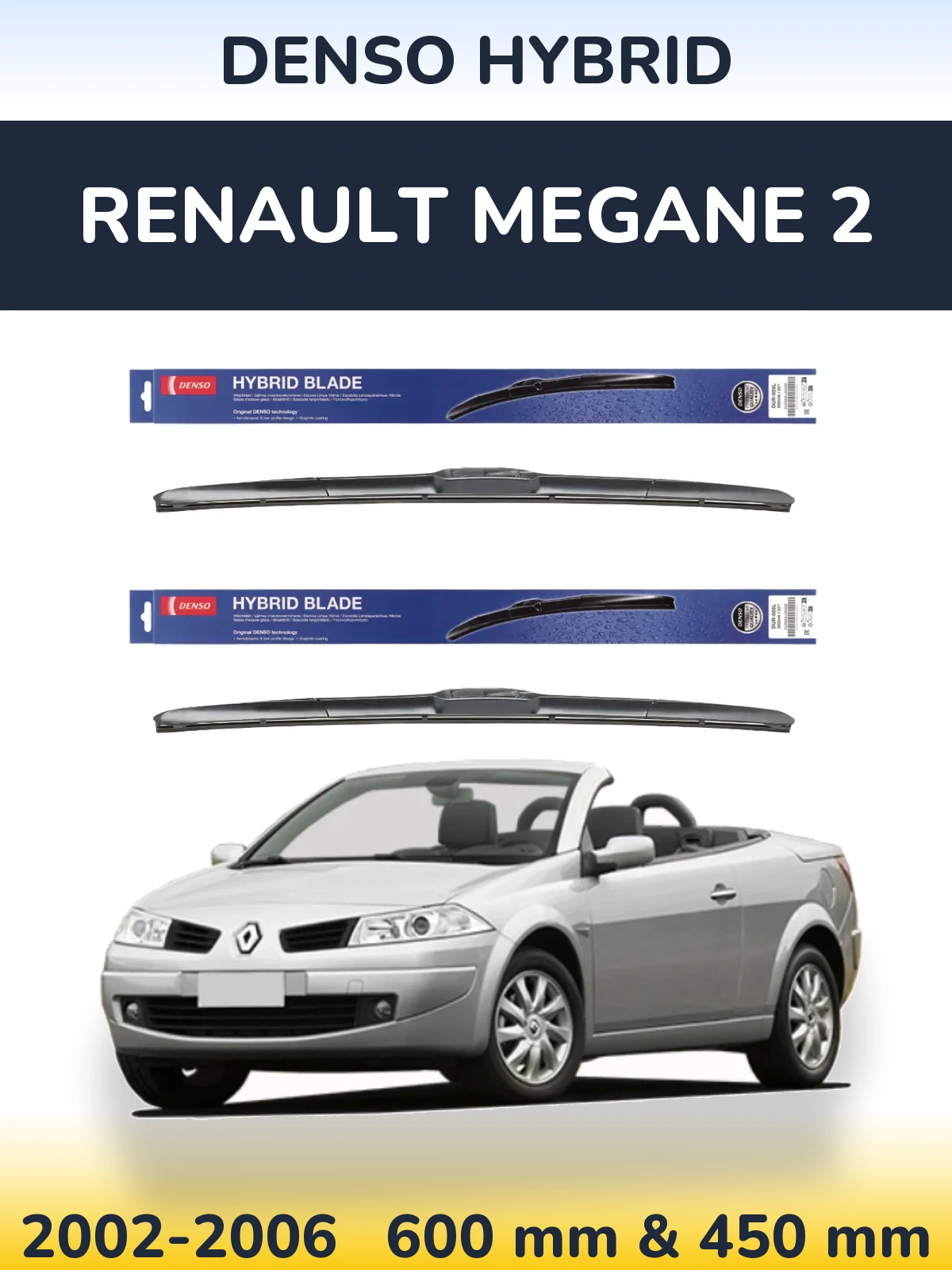 Ștergătoare Denso Hybrid pentru Renault Megane 2