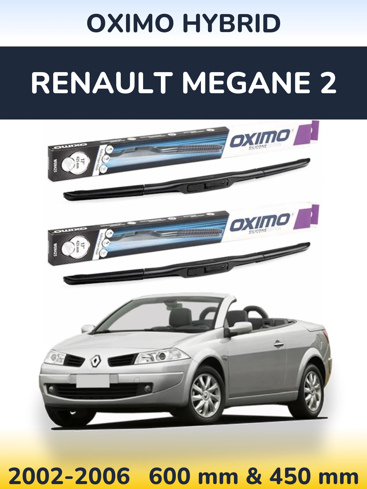Ștergătoare Oximo Hybrid pentru Renault Megane 2