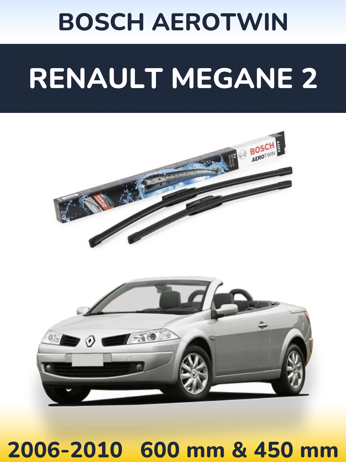 Ștergătoare BOSCH AeroTwin pentru Renault Megane 2