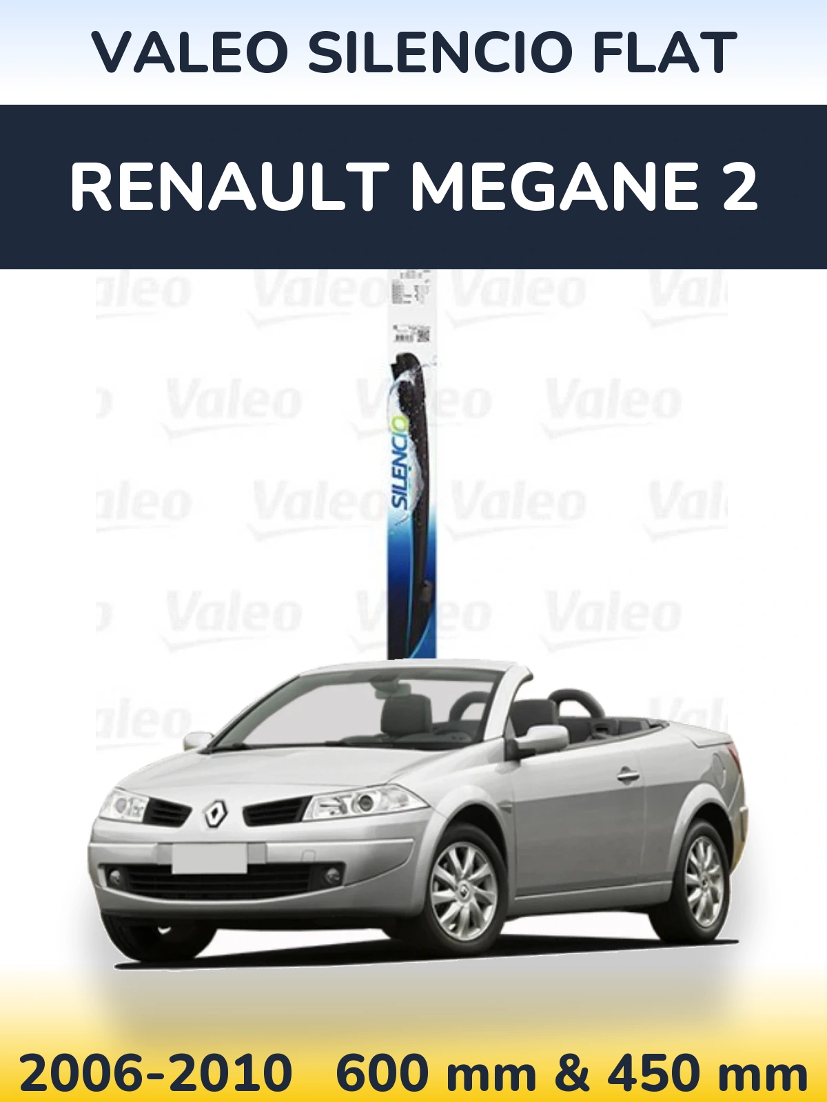 Ștergătoare Valeo Silencio Flat pentru Renault Megane 2