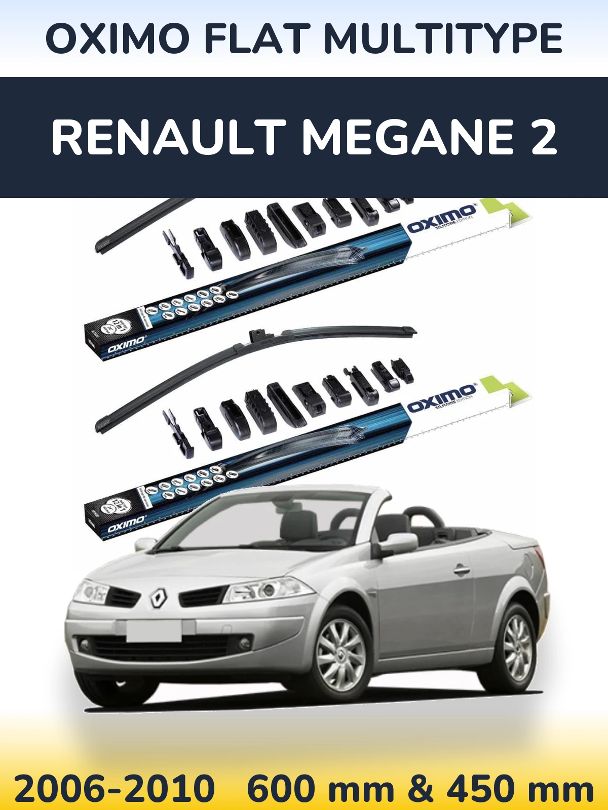 Ștergătoare Oximo Flat MultiTipe pentru Renault Megane 2