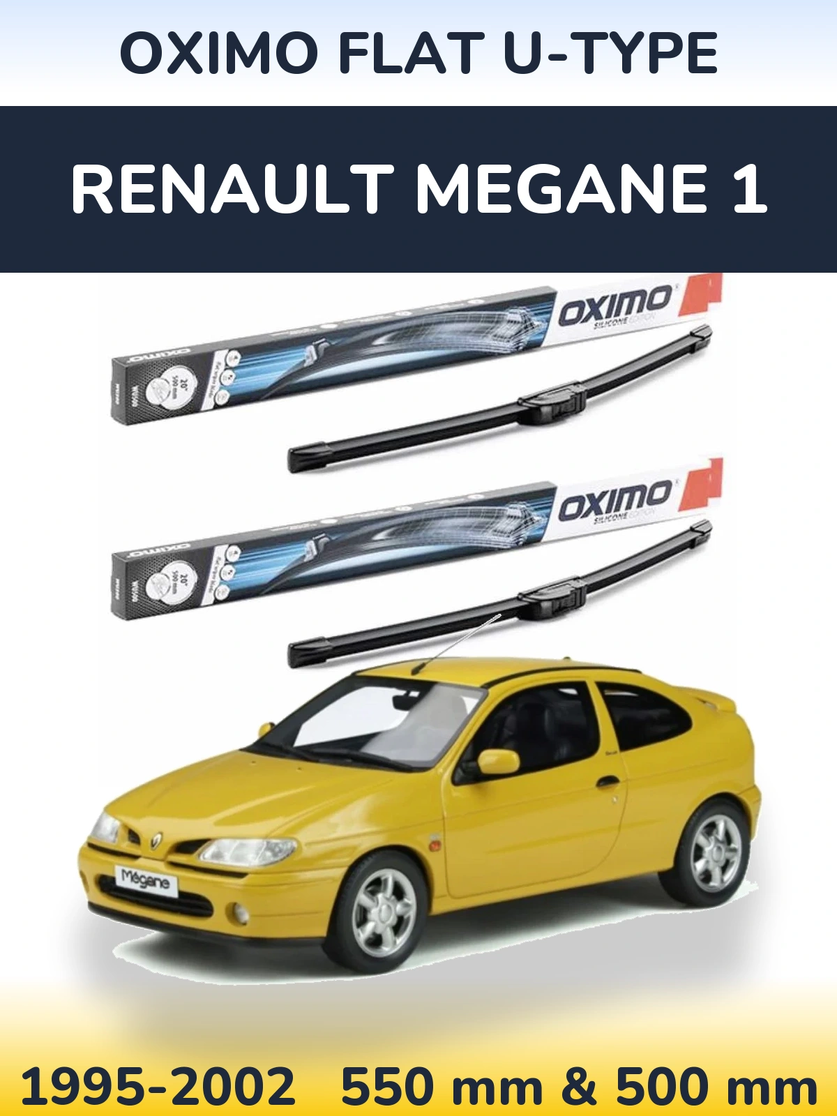 Ștergătoare Oximo Flat U-type pentru Renault Megane 1