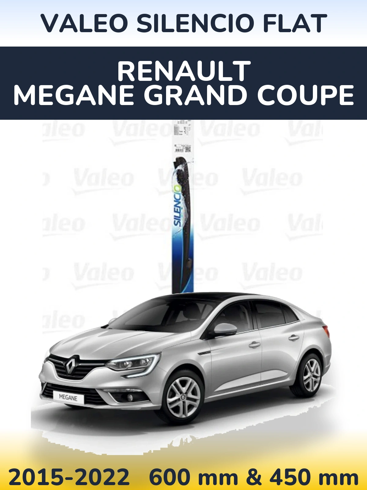 Ștergătoare Valeo Silencio Flat pentru Renault Megane Grand Coupe