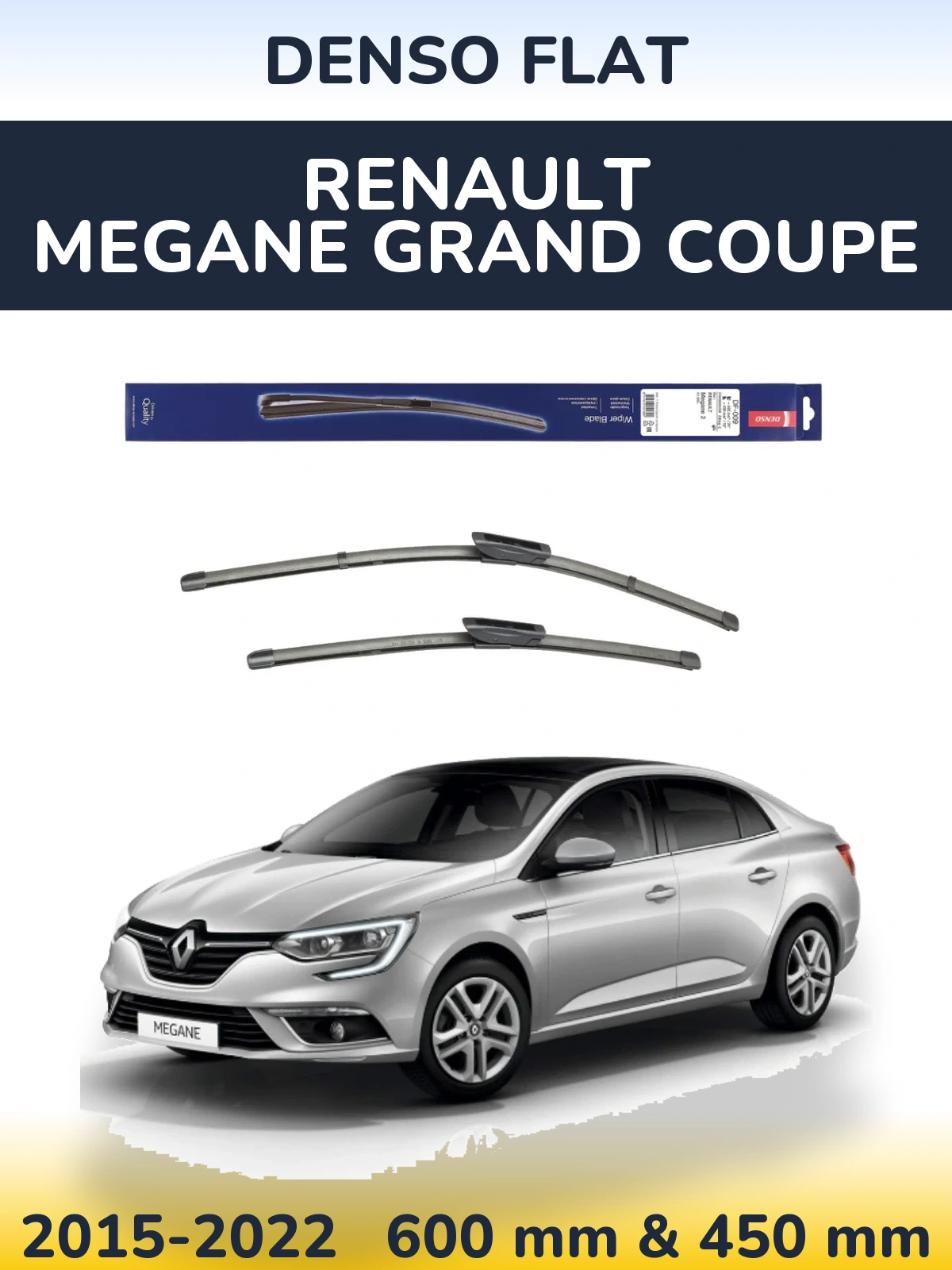 Ștergătoare Denso Flat pentru Renault Megane Grand Coupe