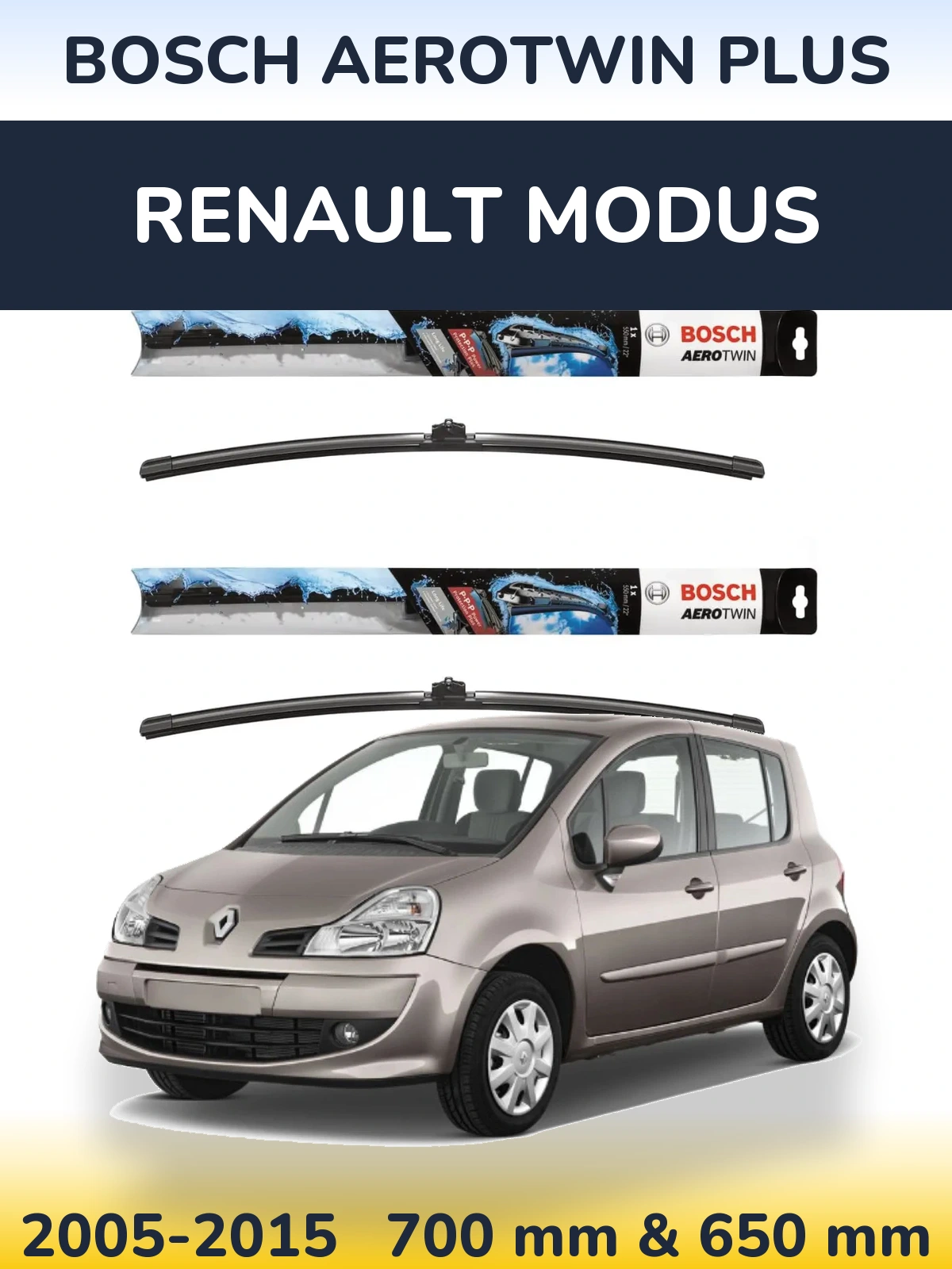 Ștergătoare BOSCH AeroTwin Plus pentru Renault Modus