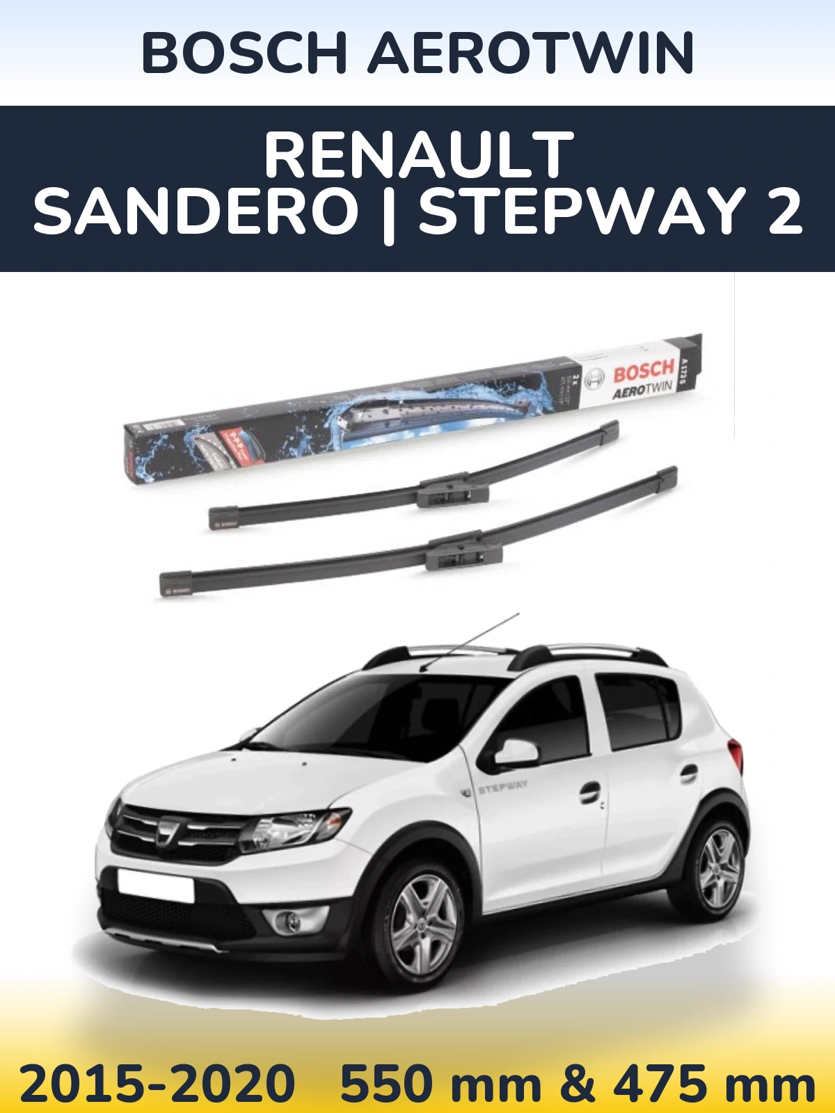 Ștergătoare BOSCH AeroTwin pentru Renault Sandero | Stepway 2