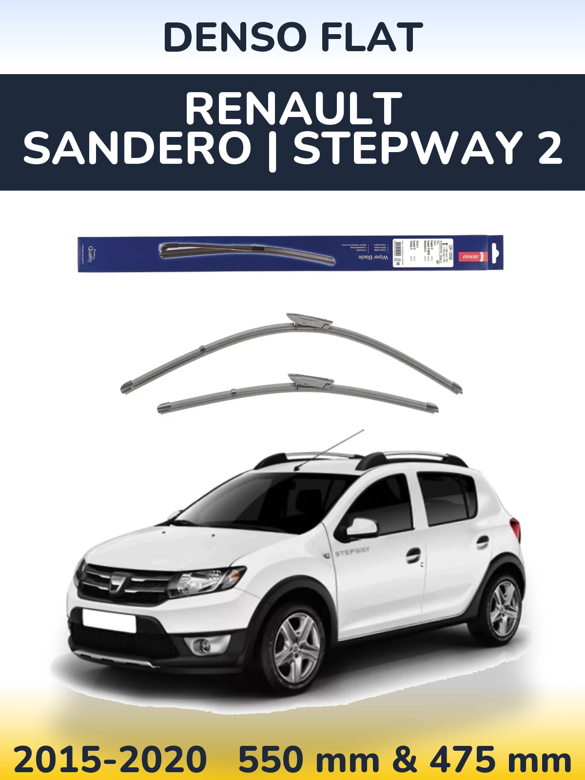 Ștergătoare Denso Flat pentru Renault Sandero | Stepway 2