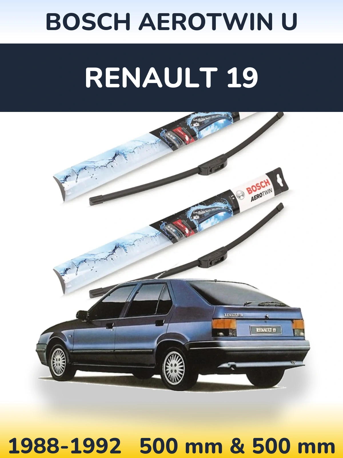 Ștergătoare BOSCH AeroTwin U pentru Renault 19