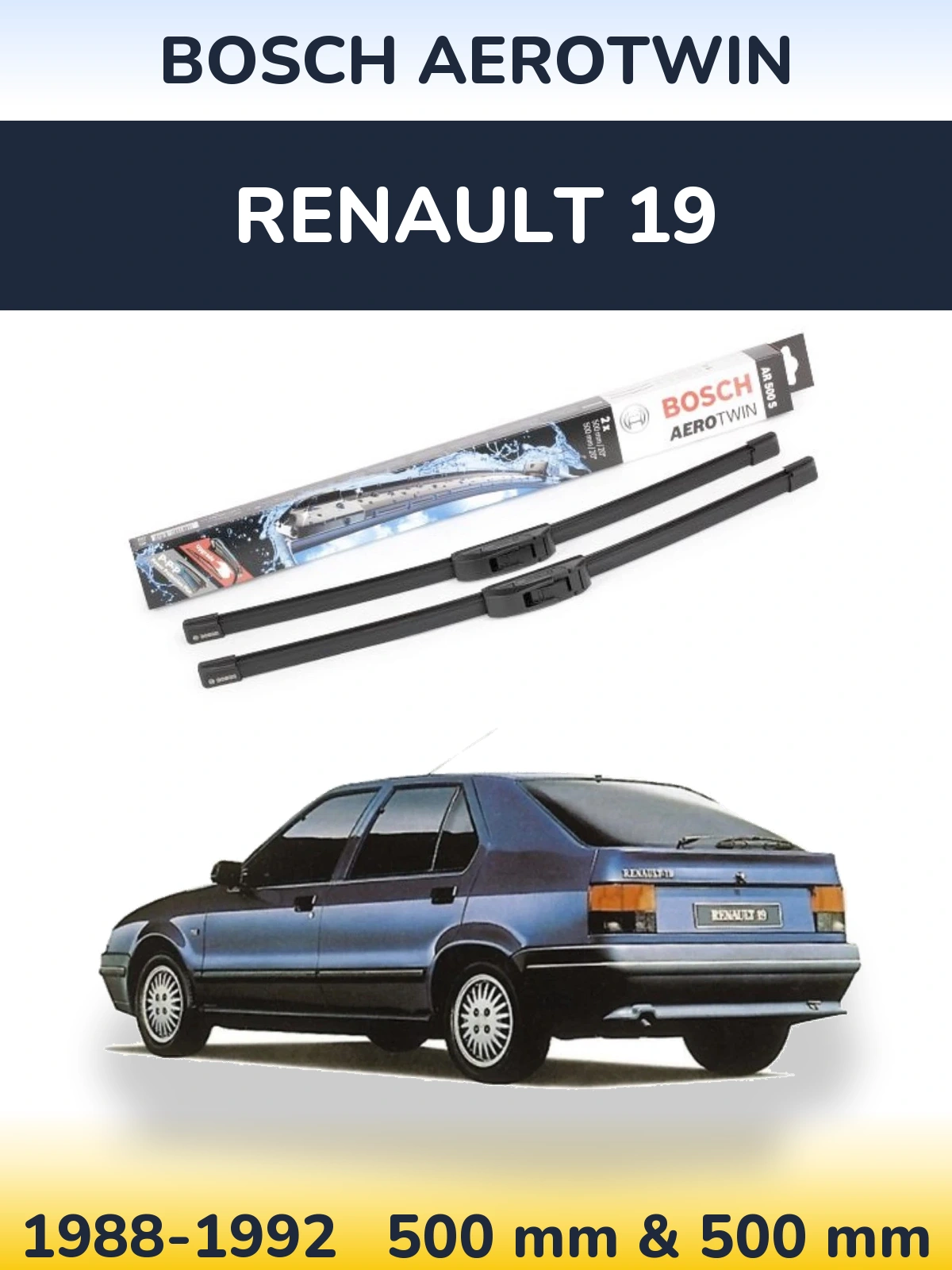 Ștergătoare BOSCH AeroTwin pentru Renault 19
