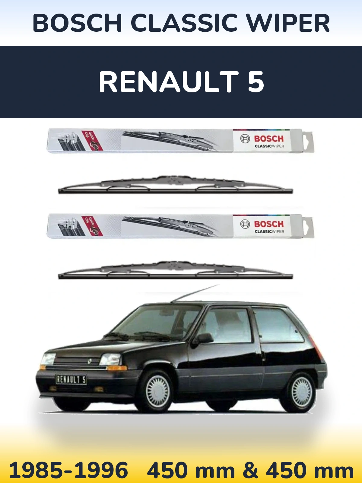 Ștergătoare BOSCH Classic Wiper pentru Renault 5