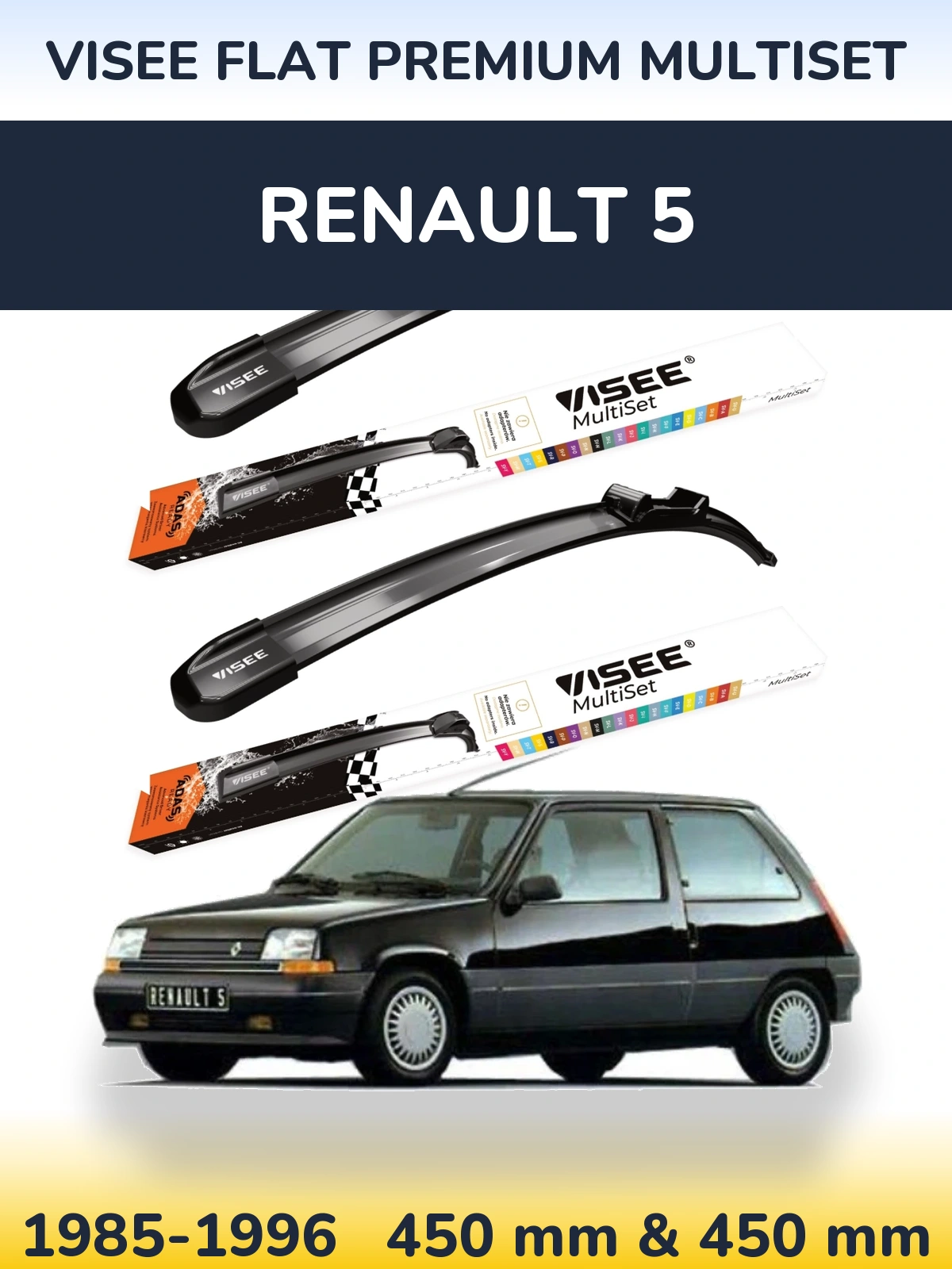 Ștergătoare VISEE FLAT PREMIUM MultiSet pentru Renault 5