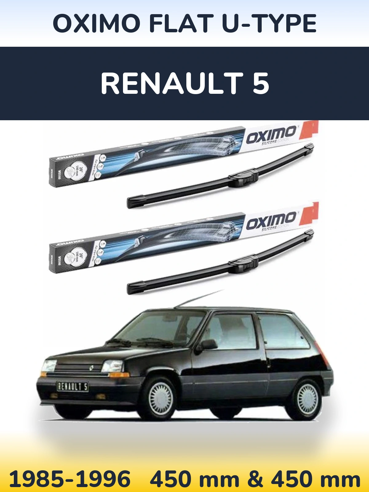 Ștergătoare Oximo Flat U-type pentru Renault 5