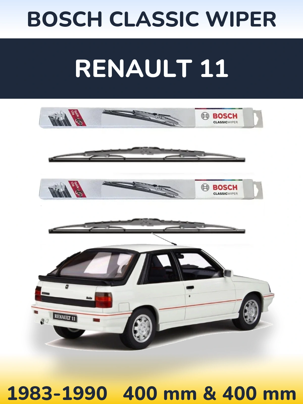 Ștergătoare BOSCH Classic Wiper pentru Renault 11
