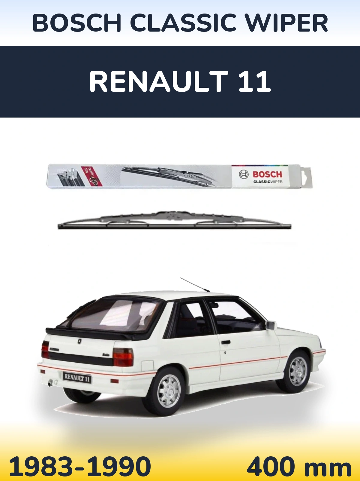 Ștergătoare BOSCH Classic Wiper pentru Renault 11