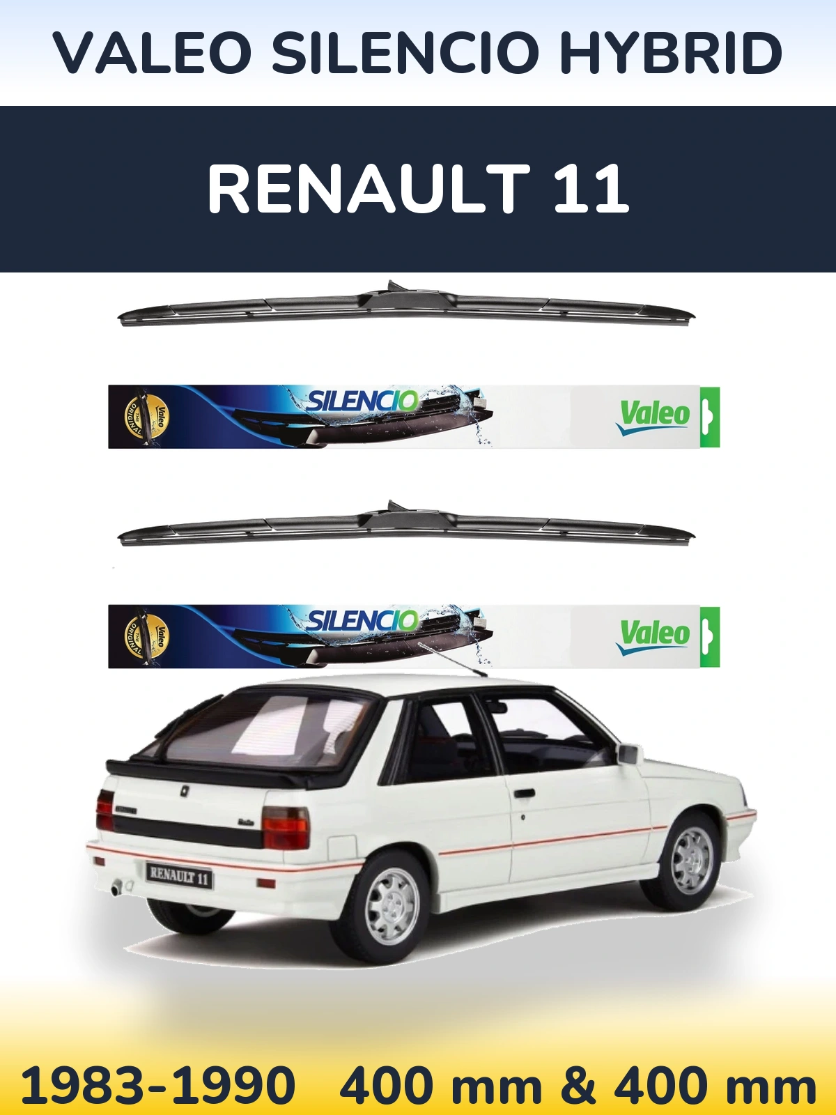 Ștergătoare Valeo Silencio Hybrid pentru Renault 11