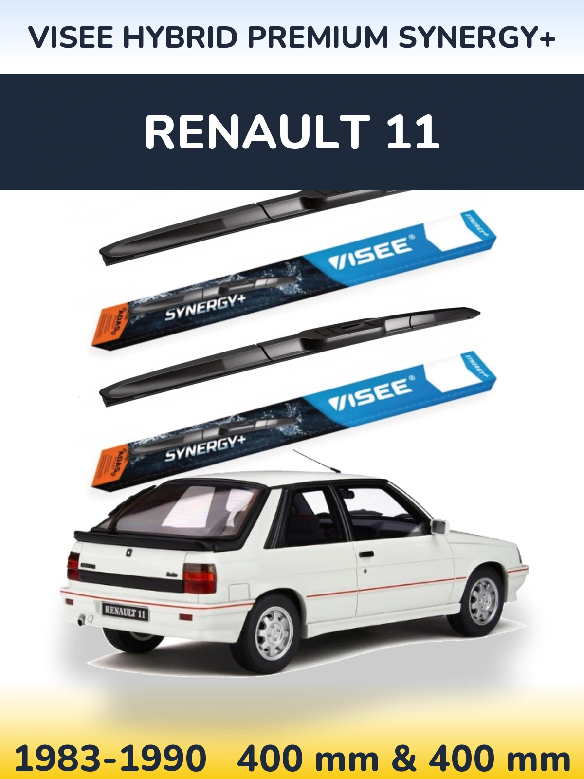Ștergătoare VISEE HYBRID PREMIUM SYNERGY+ pentru Renault 11