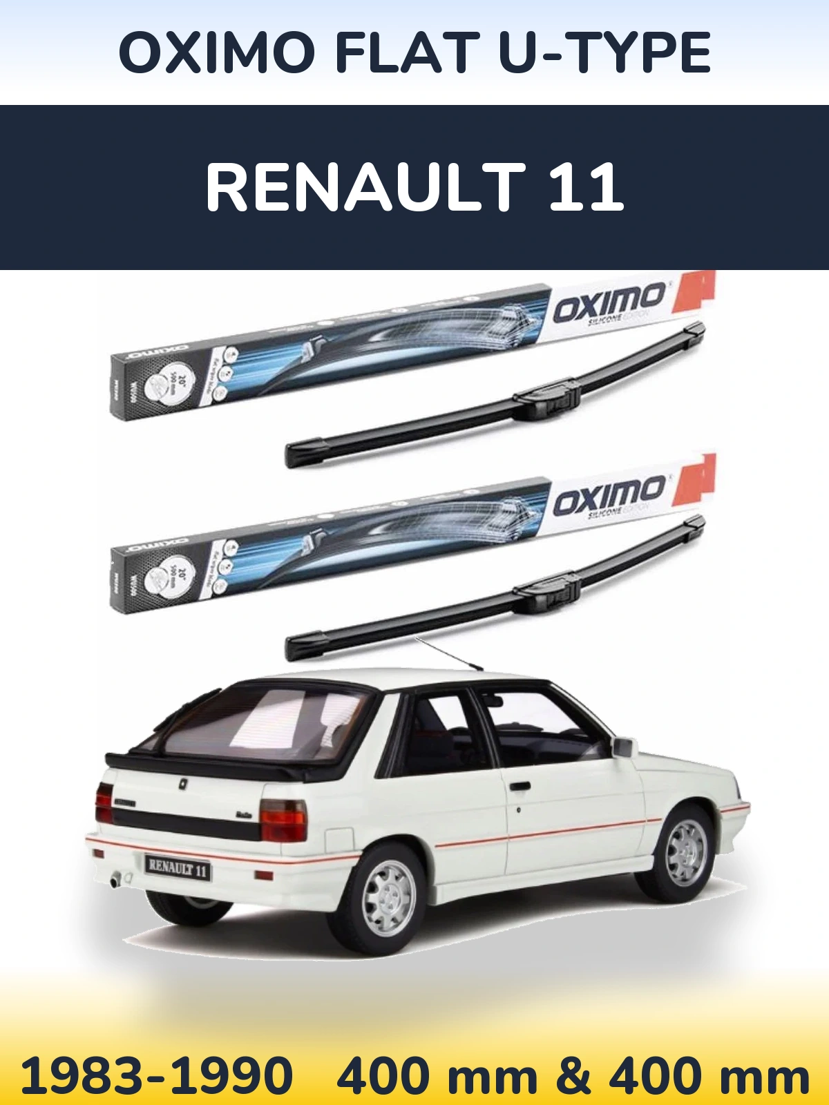 Ștergătoare Oximo Flat U-type pentru Renault 11