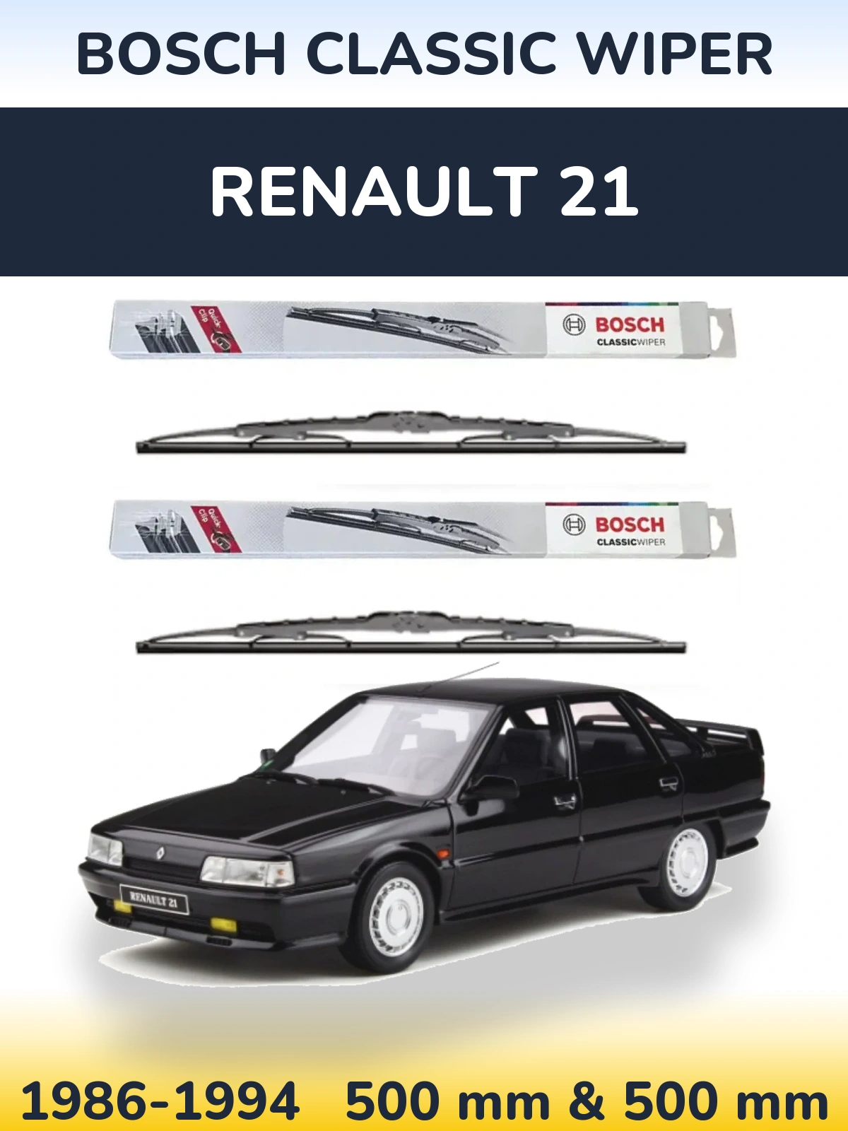 Ștergătoare BOSCH Classic Wiper pentru Renault 21